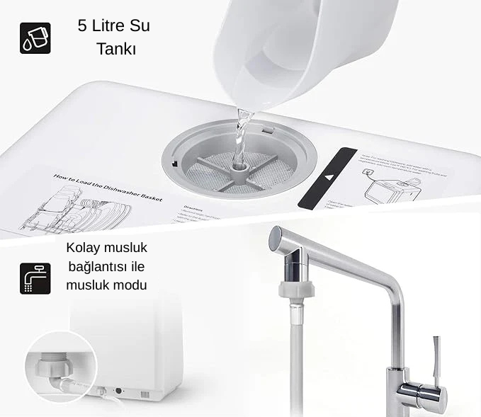 CleanMate-Mini Bulaşık Makinesi