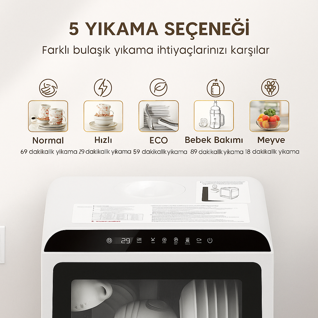 CleanMate-Mini Bulaşık Makinesi